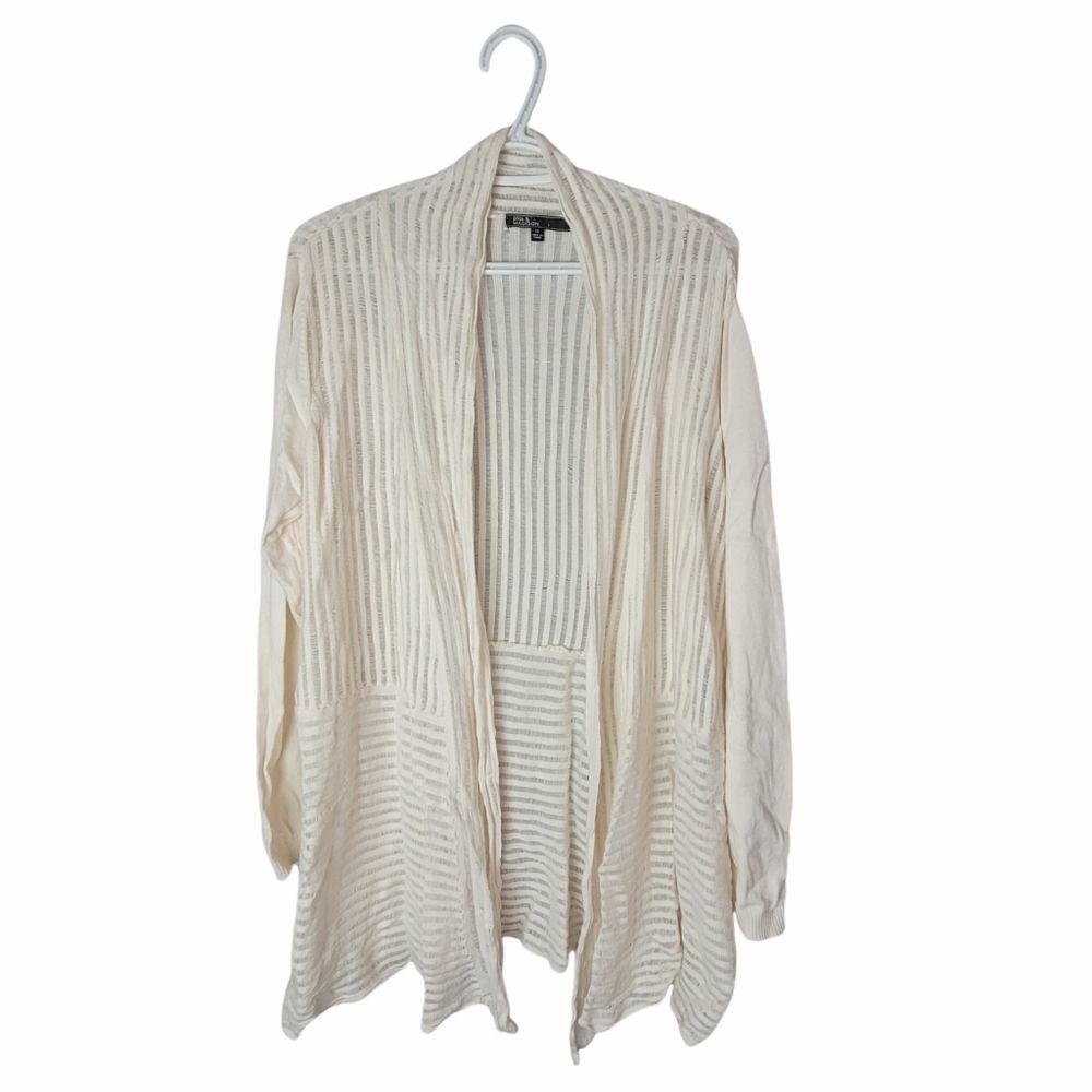 EUC 89TH & Madison Ribbed cotton open front cardigan